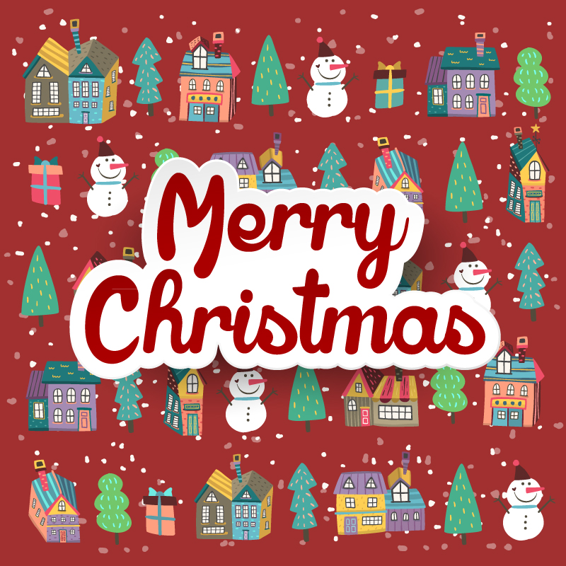 Christmas background playful element vector material