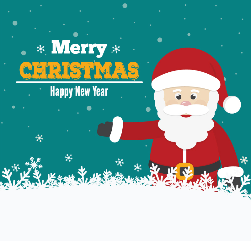 Snow in Santa Claus vector material