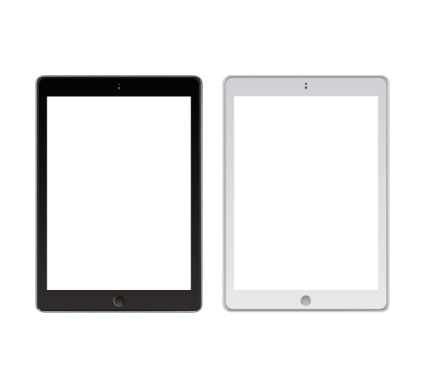 Black and white tablet vector material
