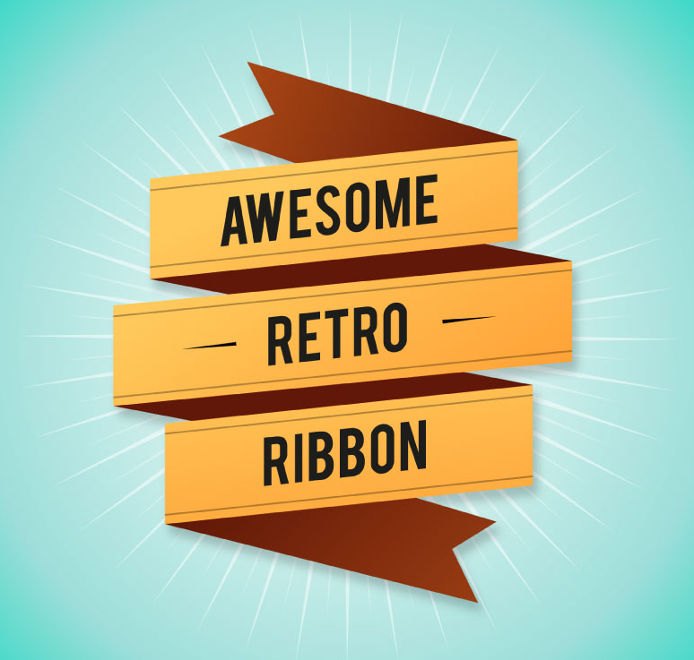 Creative origami ribbon design vector