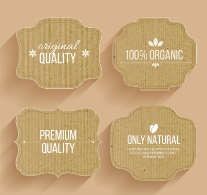 4 paper sales tag vector material