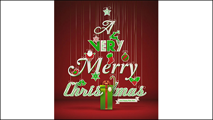 Creative Christmas tree ornaments paper vector material