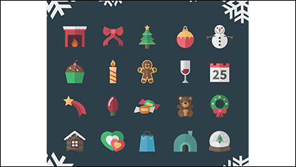 20 models of creative Christmas icon vector material