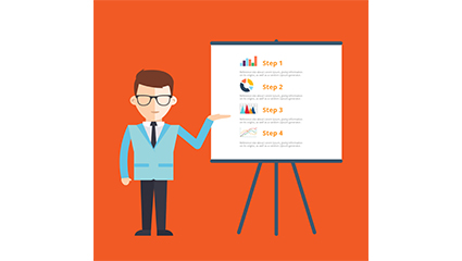 Men do business presentations Vector