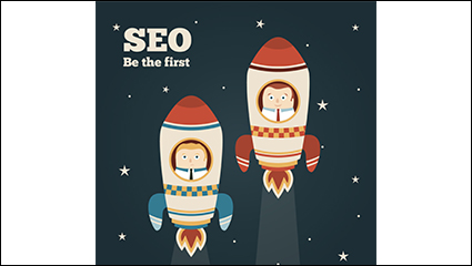 Take the rocket business man vector material