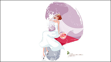 Painted bridal vector material