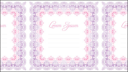 Elegant pattern border background vector material