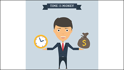 Time is money illustrator vector material
