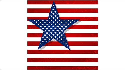 Fashion star and stripes background vector material