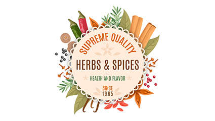 Creative spice decorative label Vector
