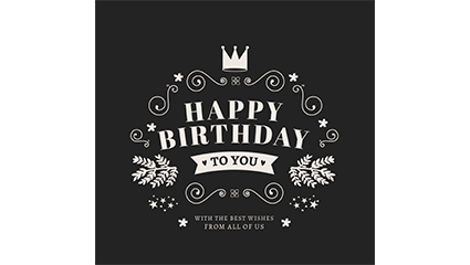 Simple birthday card vector material WordArt