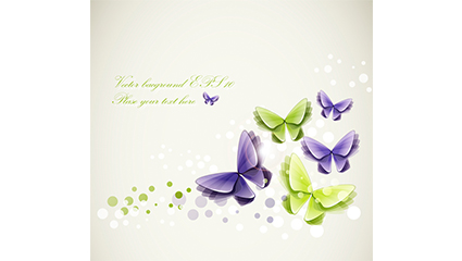 Color abstract butterfly vector material