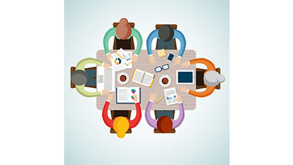 Vector creative business conference plan view