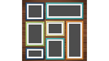 7 color frame vector material