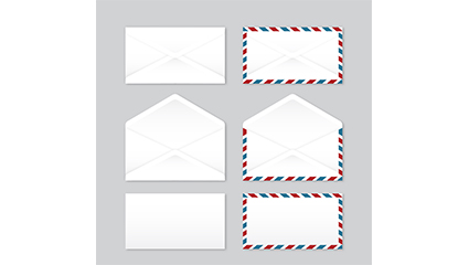 6 envelope design vector material