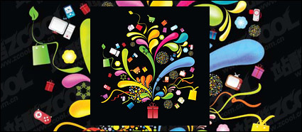 Day gift theme vector illustration material