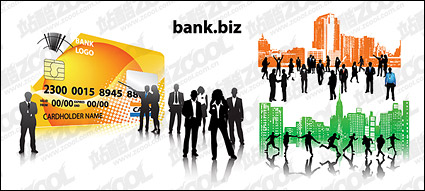 Financial elites vector silhouette material