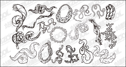 Go Media production trend vector material Set13-rope chain