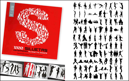 1000 album various silhouette vector material-3