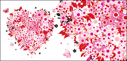 Colorful flowers on Valentine