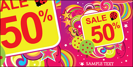 Discount sales trend vector material-4