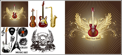 Musical instruments vector material