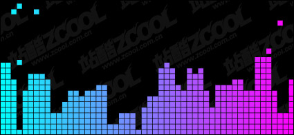 Lattice vector, composed of city building material