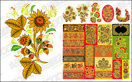 Classical pattern vector material series -5 - lace pattern