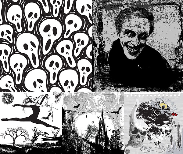 Halloween horror Vector material