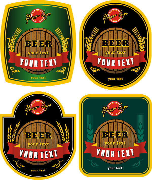 Beer Bottle paste Vector material