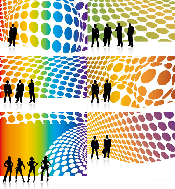 Dot, business figures vector material