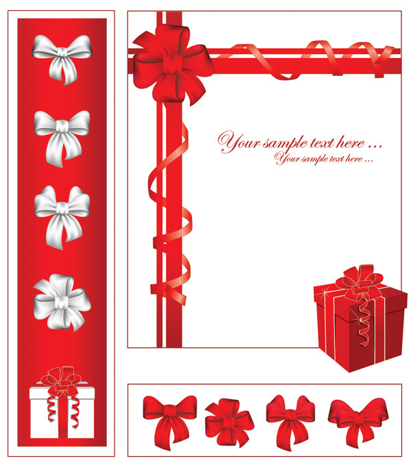 Gift ribbon vector material