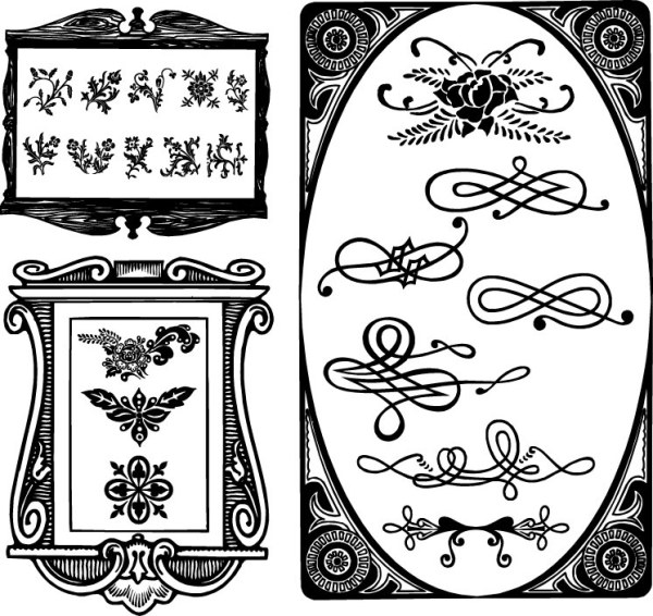 European border pattern vector material