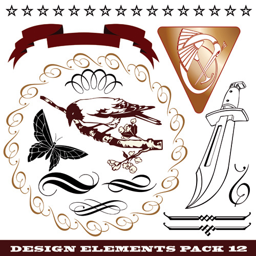 European pattern vector material