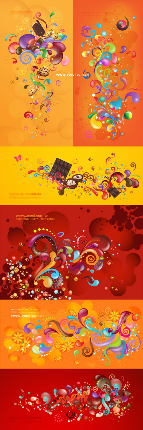 Colorful vector current case series - Orange red (6P)