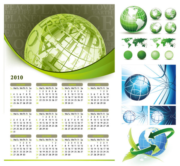 Earth theme vector material