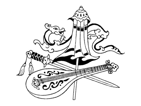 Vector of sixteen Chinese Classical