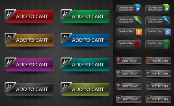 Crystal style button vector material
