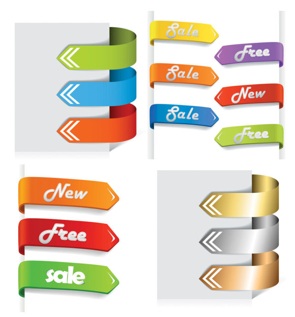 White and arrow Vector -2