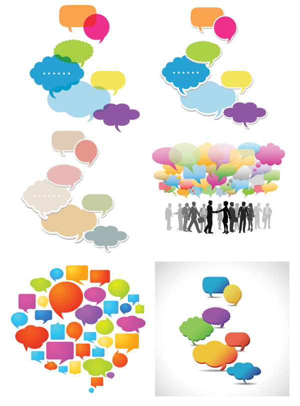 Vector colorful dialogue bubble