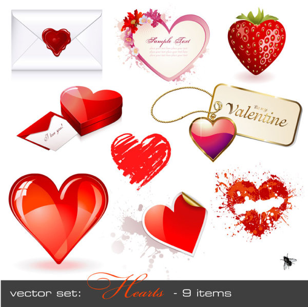 Romantic heart-shaped - Vector