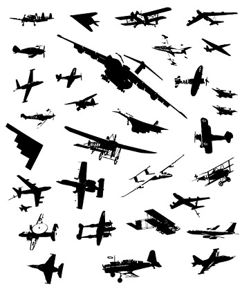 Aircraft, fighter vector material