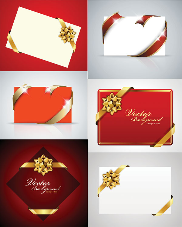 Beautiful holiday cards vector material