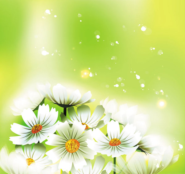 Beautiful flowers 01 - vector