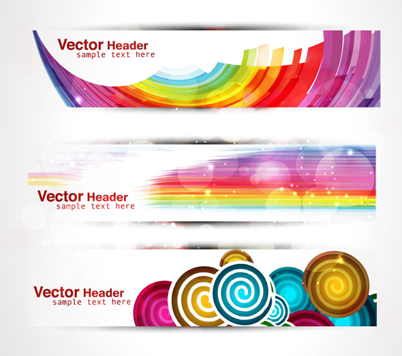 Colorful geometric banner vector background -1