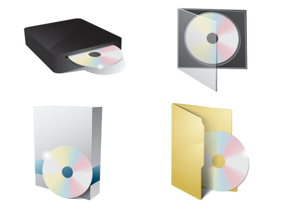 CD-ROM icon 02 - vector