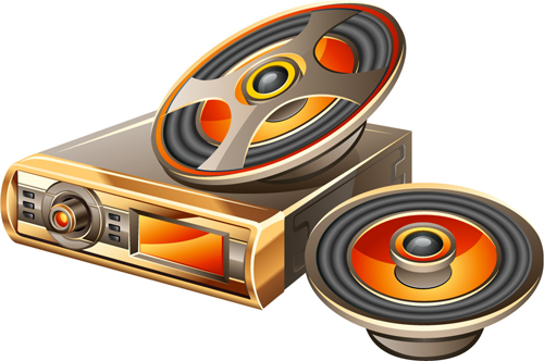 Car audio vector material -2