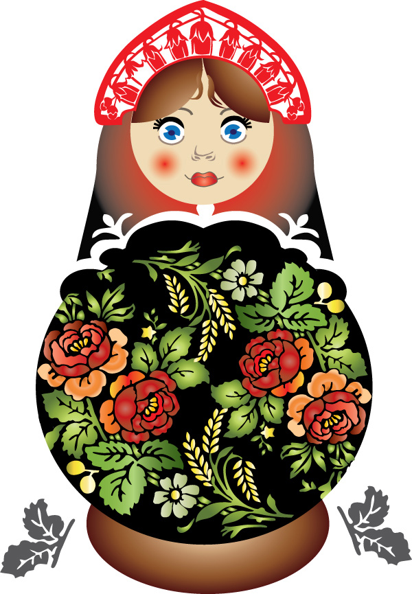 Colorful folk art painting 07 - vector