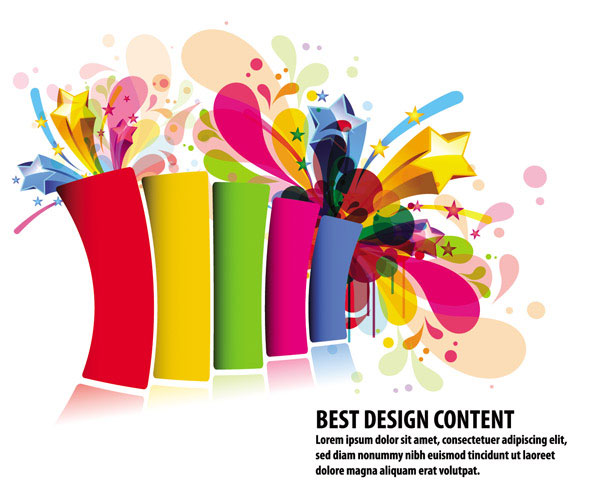 Colorful design elements vector material -1