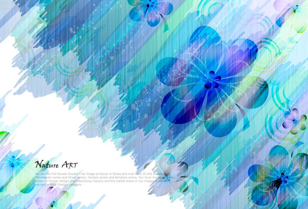 Romantic floral pattern background vector design material -3